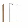Armoire De Toilette Bobbi 90cm Modèle 2 3 Portes & Eclairage LED - Chêne