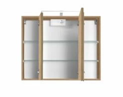 Armoire De Toilette Bobbi 90cm Modèle 2 3 Portes & Eclairage LED - Chêne -EMOB-MEUBLES Ventes 008.1.0081 2 f09b