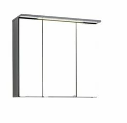 Armoire De Toilette Bobbi 70cm Modèle 1 3 Portes & Eclairage LED - Graphite -EMOB-MEUBLES Ventes 010.1.0042 1 74bb
