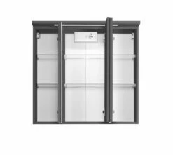 Armoire De Toilette Bobbi 70cm Modèle 1 3 Portes & Eclairage LED - Graphite -EMOB-MEUBLES Ventes 010.1.0042 2 25c2