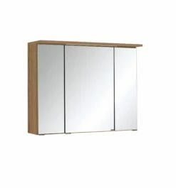 Armoire De Toilette Bobbi 80cm Modèle 1 3 Portes & Eclairage LED - Chêne -EMOB-MEUBLES Ventes 011.1.0081 1 9927