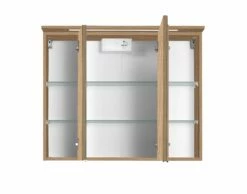 Armoire De Toilette Bobbi 80cm Modèle 1 3 Portes & Eclairage LED - Chêne -EMOB-MEUBLES Ventes 011.1.0081 2 94e9