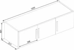 Surmeuble Pour Armoire Ramos 3 Portes - Chêne -EMOB-MEUBLES Ventes 1008BLANCO 1008CEREZO 1008ROBLE 1008MOLINA 1008WENGUE 300 6faf