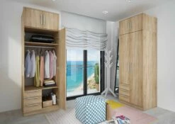 Surmeuble Pour Armoire Ramos 2 Portes - Chêne -EMOB-MEUBLES Ventes 1017ROBLE 1007ROBLE 002 f6ba