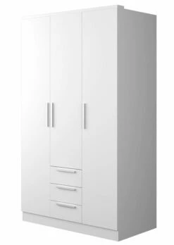 Armoire Ramos 120cm Avec 3 Portes & 3 Tiroirs - Blanc -EMOB-MEUBLES Ventes 1019BLANCO 100 8b7d