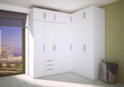 Surmeuble Pour Armoire D'angle Ramos - Blanc -EMOB-MEUBLES Ventes 1031BLANCO 1007BLANCO 1008BLANCO 1016BLANCO 1019BLANCO 1034BLANCO 002 745b
