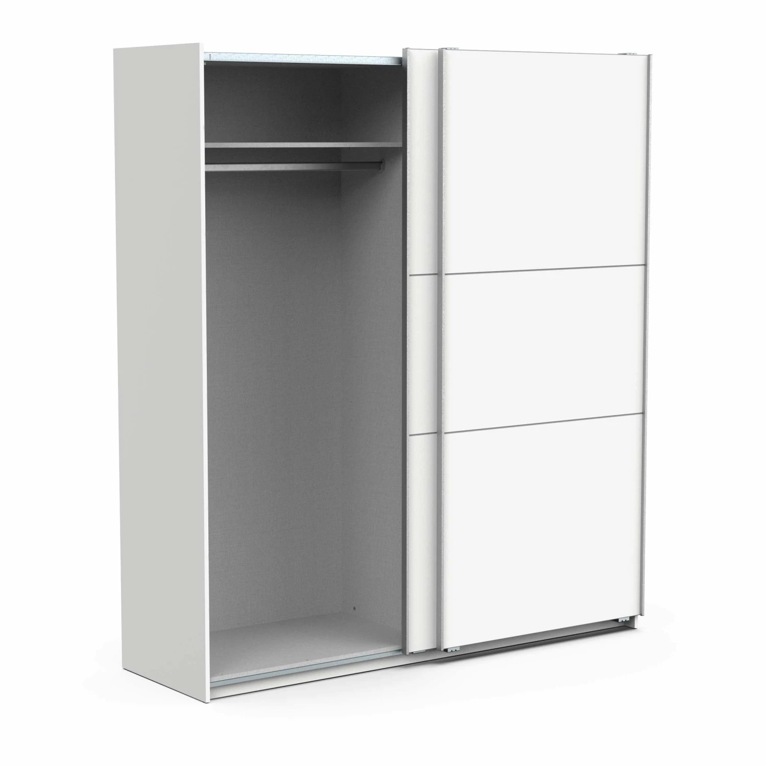 Penderie Spectre 178cm Avec Portes Coulissantes - Blanc Mat 4 Penderie Spectre 178cm Avec Portes Coulissantes - Blanc Mat – Image 4
