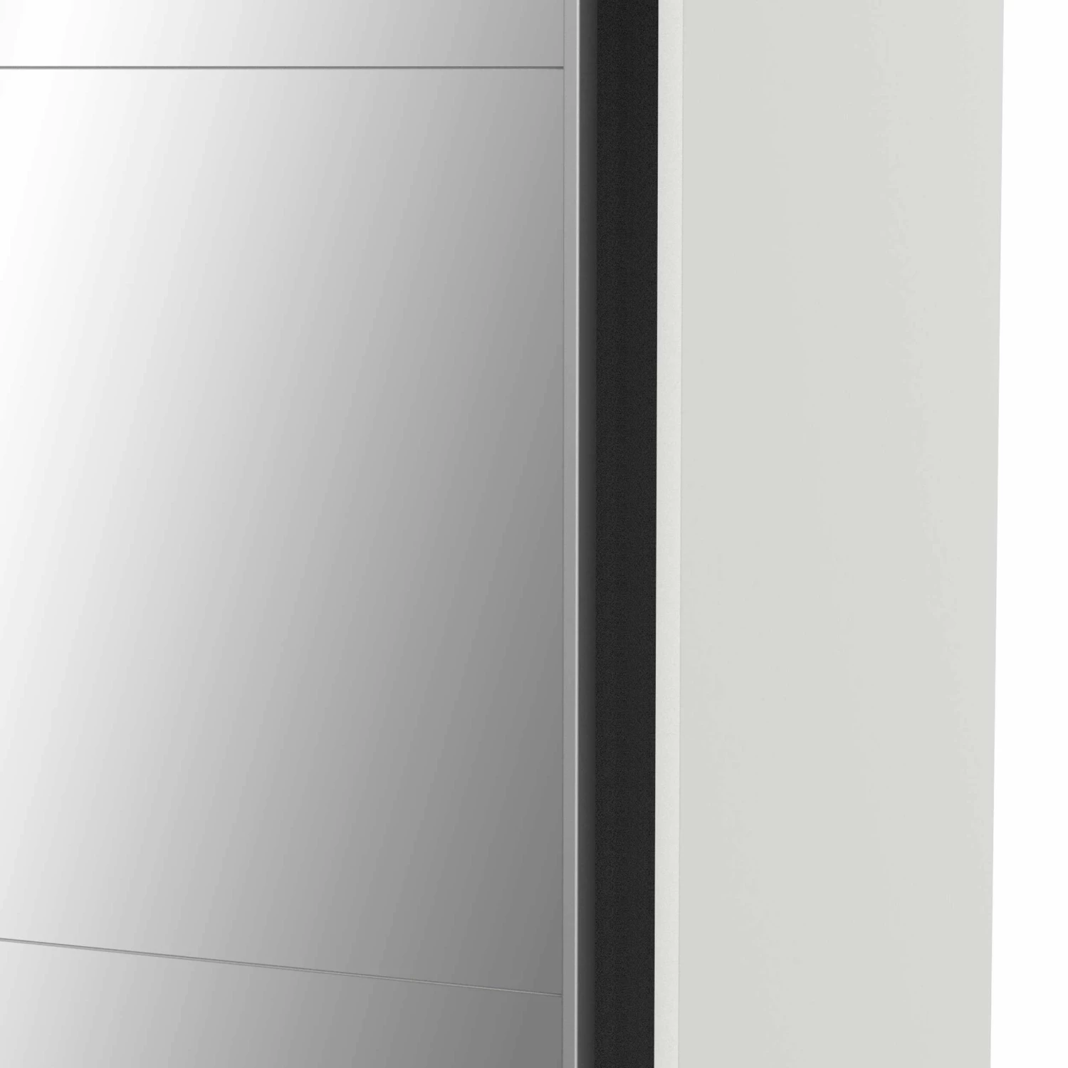 Penderie Spectre 178cm Avec Portes Coulissantes Et Miroir - Blanc Mat 3 Penderie Spectre 178cm Avec Portes Coulissantes Et Miroir - Blanc Mat – Image 3