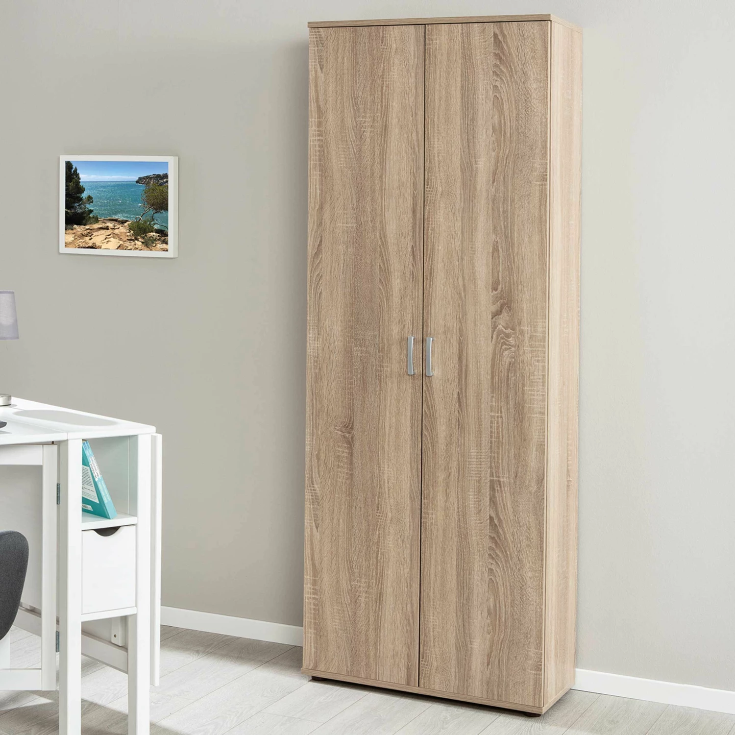 Armoire De Rangement Vetra - Chêne 1 Armoire De Rangement Vetra - Chêne