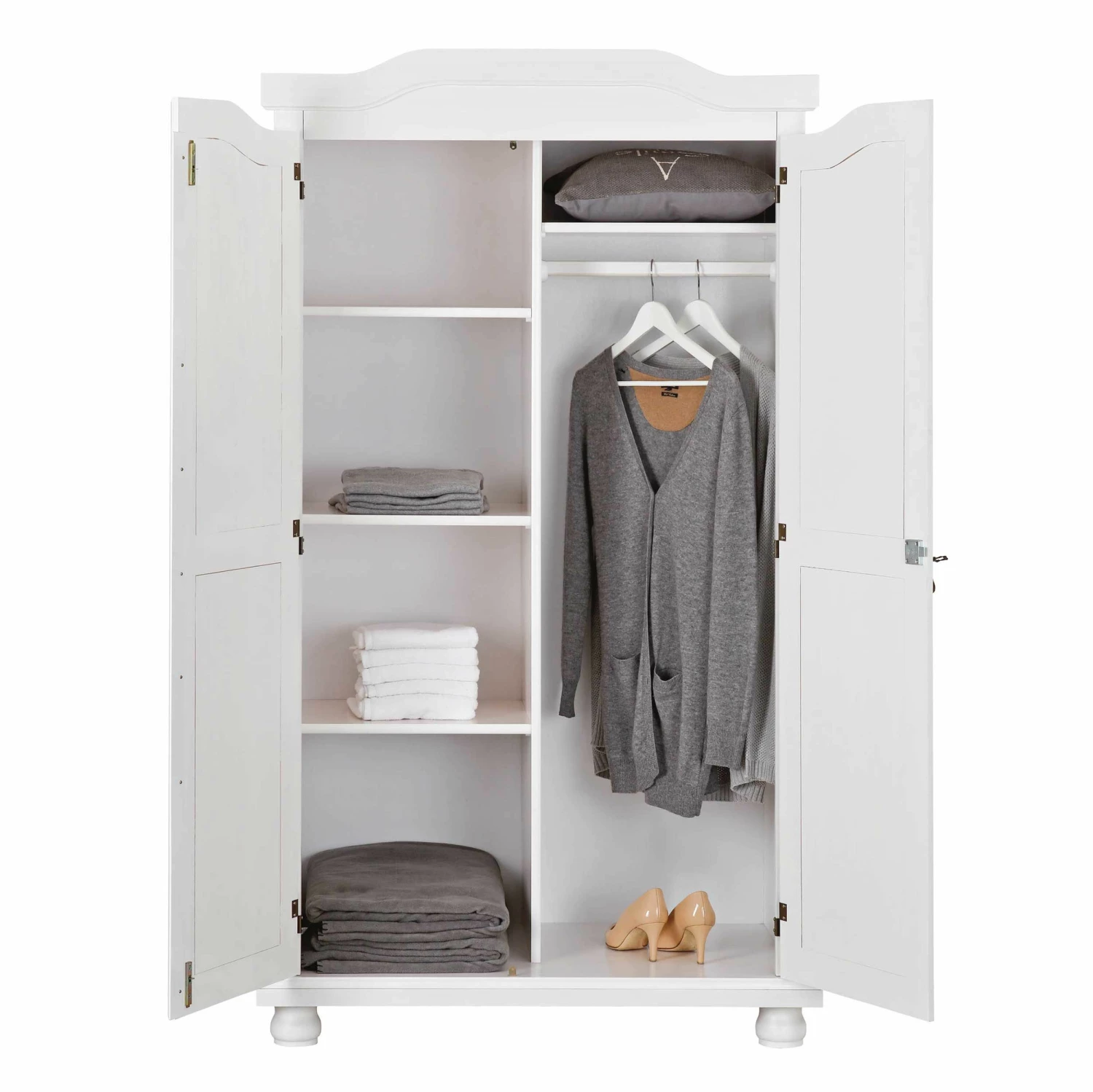 Garde-robe Bastian 104cm Avec 2 Portes - Blanc 4 Garde-robe Bastian 104cm Avec 2 Portes - Blanc – Image 4