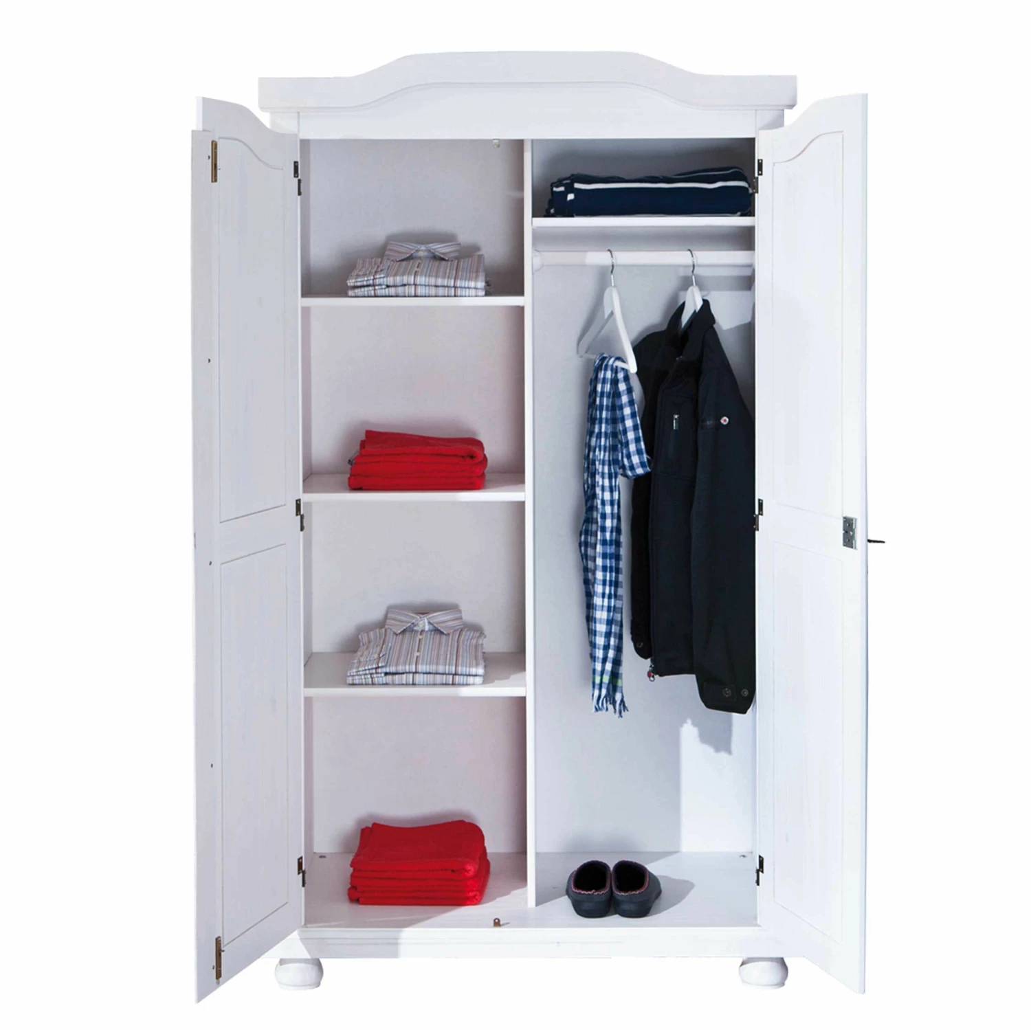 Garde-robe Bastian 104cm Avec 2 Portes - Blanc 2 Garde-robe Bastian 104cm Avec 2 Portes - Blanc – Image 2