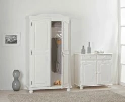 Garde-robe Bastian 104cm Avec 2 Portes - Blanc 17 Garde-robe Bastian 104cm Avec 2 Portes - Blanc -EMOB-MEUBLES Ventes 20900100 08 8d8c