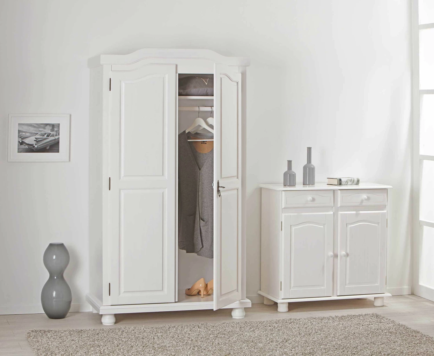 Garde-robe Bastian 104cm Avec 2 Portes - Blanc 8 Garde-robe Bastian 104cm Avec 2 Portes - Blanc – Image 8