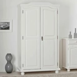 Garde-robe Bastian 104cm Avec 2 Portes - Blanc