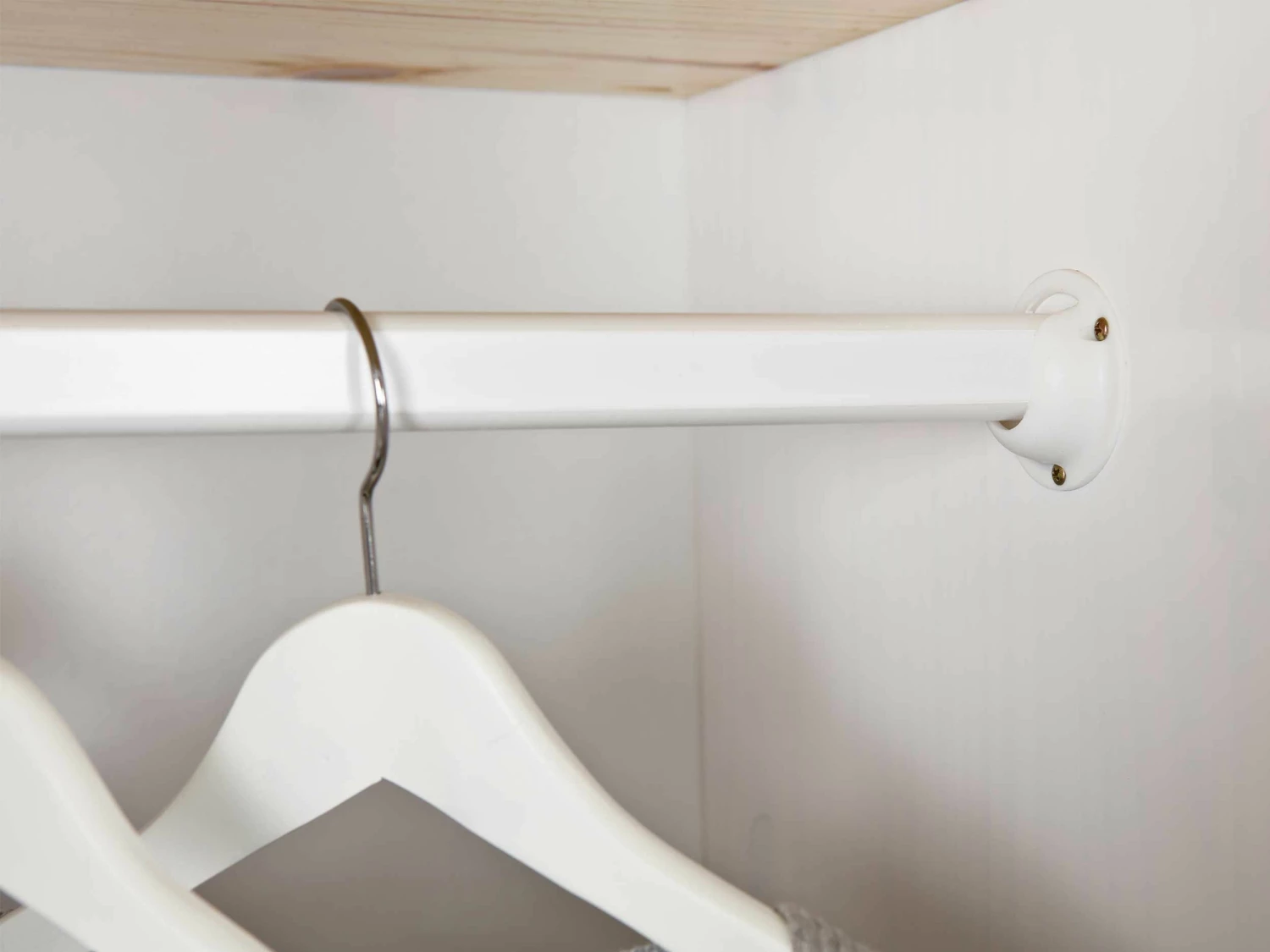 Garde-robe Léon 95cm Avec 2 Portes - Blanc 6 Garde-robe Léon 95cm Avec 2 Portes - Blanc – Image 6