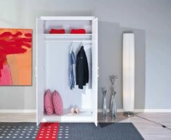 Garde-robe Léon 95cm Avec 2 Portes - Blanc 16 Garde-robe Léon 95cm Avec 2 Portes - Blanc -EMOB-MEUBLES Ventes 20900113 06 804f