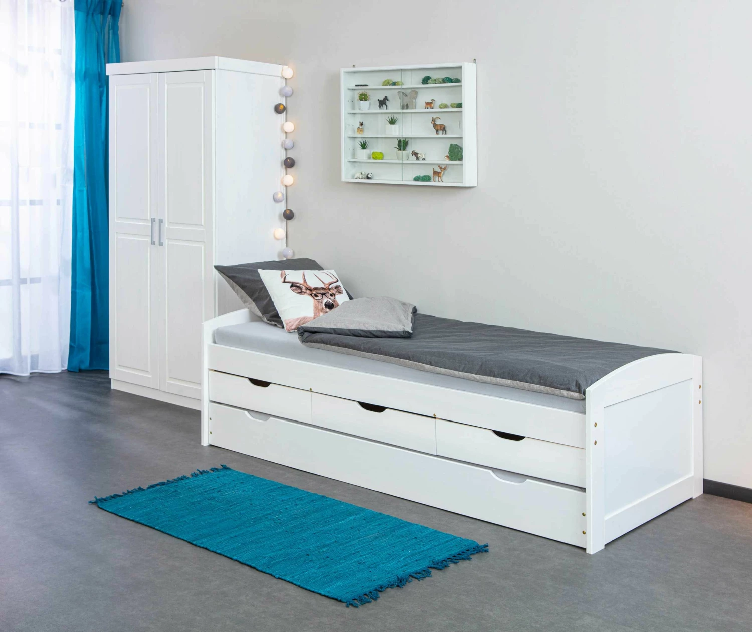 Garde-robe Léon 95cm Avec 2 Portes - Blanc 3 Garde-robe Léon 95cm Avec 2 Portes - Blanc – Image 3