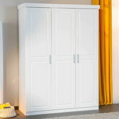 Garde-robe Léon 140cm Avec 3 Portes - Blanc