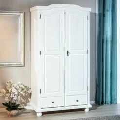 Garde-robe Ruth 104cm Avec 2 Portes - Blanc