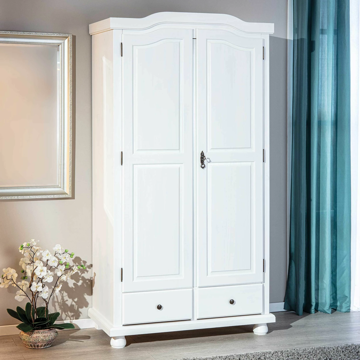 Garde-robe Ruth 104cm Avec 2 Portes - Blanc 1 Garde-robe Ruth 104cm Avec 2 Portes - Blanc