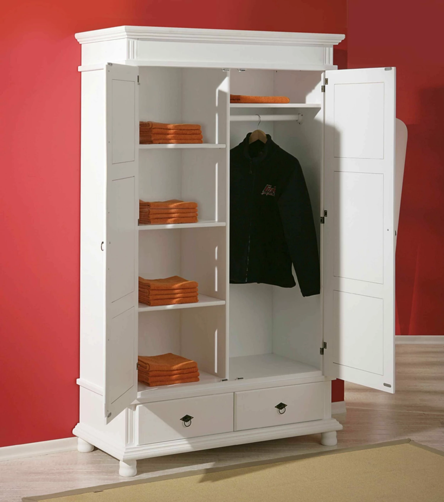 Armoire Danz 116cm Avec 2 Portes - Blanc 6 Armoire Danz 116cm Avec 2 Portes - Blanc – Image 6