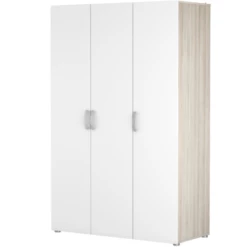 Armoire Noni-2 Portes Tournantes, 1 Tringle Et 3 étagères-chêne Shannon/blanc Mat -EMOB-MEUBLES Ventes 20900240 2023 05 08T105836.821 1067