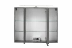 Armoire De Toilette Stivan 80cm 3 Portes & éclairage LED - Béton -EMOB-MEUBLES Ventes 219.1.3218 2a 336e