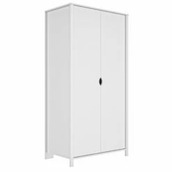 Armoire Salice 95cm, 2 Portes - Blanc