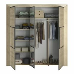 Armoire East Avec 3 Portes Et Miroir - Châteignier -EMOB-MEUBLES Ventes 2 BRUGGE CH3H MH3H 05 1H3H180 03 e7f7