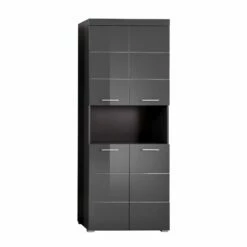 Meuble Haut Gris Brillant Amanda - Solution De Rangement élégante -EMOB-MEUBLES Ventes 2b322ed0 cd24 4ae1 bb8b 3351e1d3461d de32