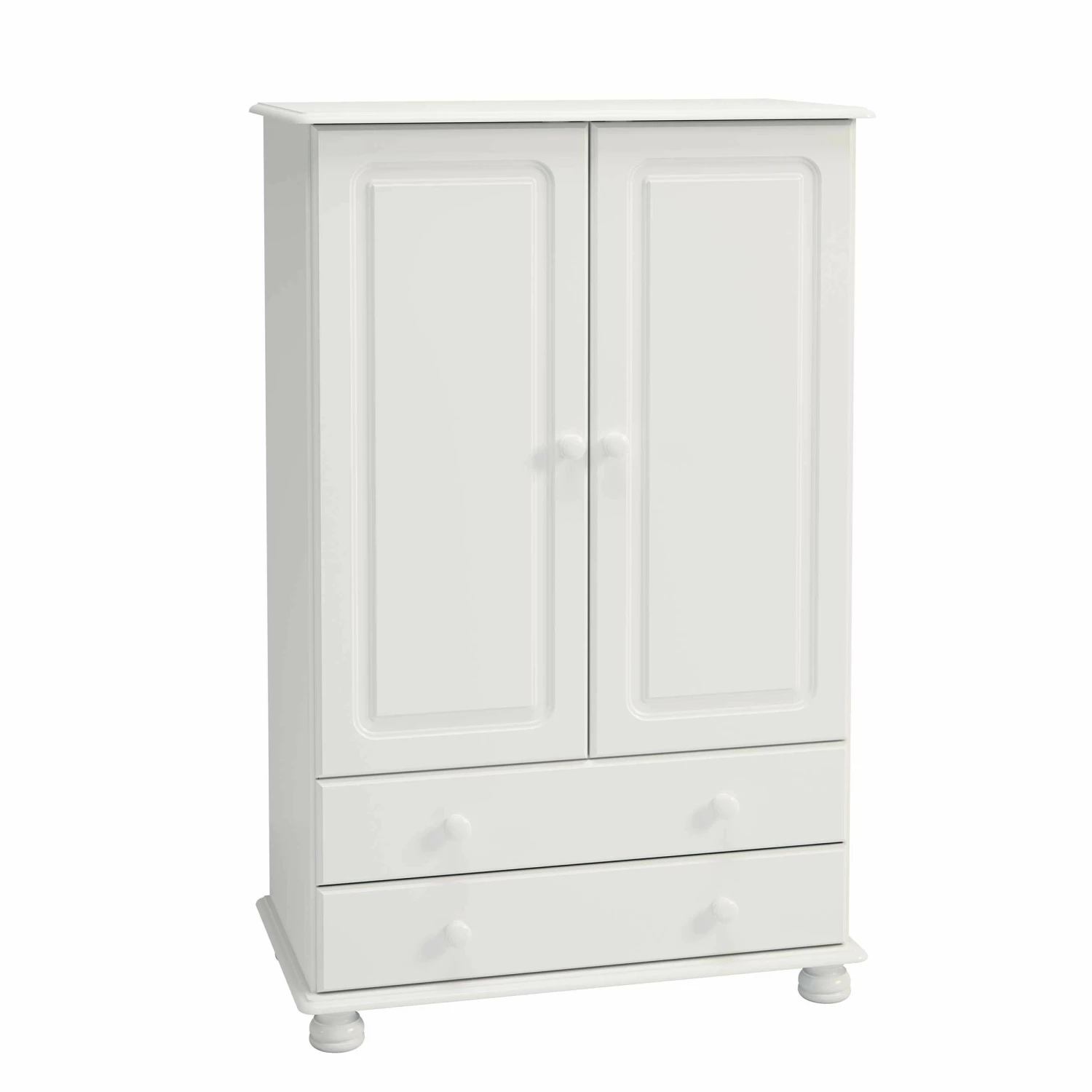 Garde-robe Ramund Bas 2 Portes & 2 Tiroirs - Blanc 1 Garde-robe Ramund Bas 2 Portes & 2 Tiroirs - Blanc