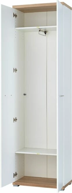 Armoire Vestiaire Tosun 59cm Avec 2 Portes - Blanc/chêne -EMOB-MEUBLES Ventes 3194 178 pe open a cut 40c8