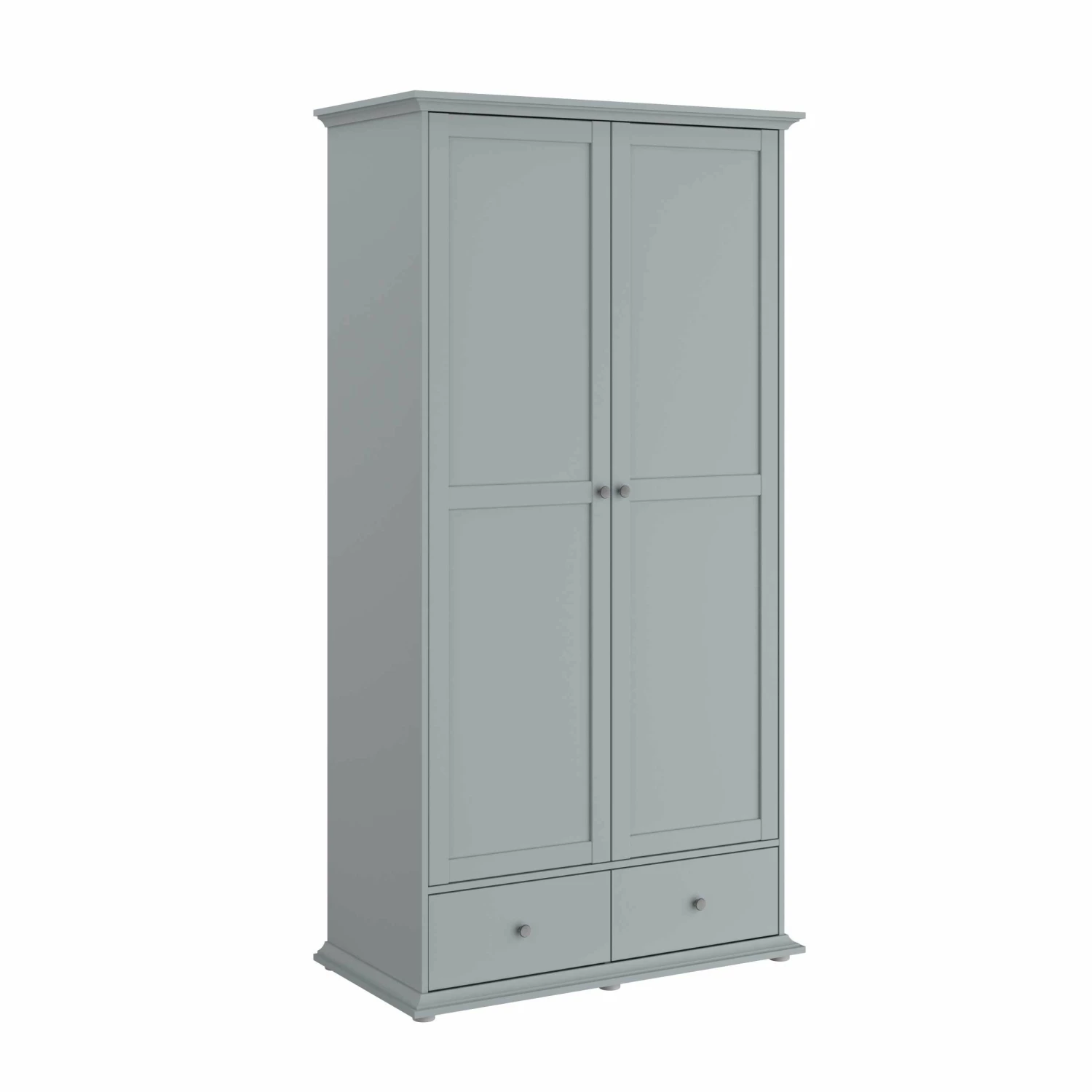 Armoire Morgane 105cm Avec 2 Portes - Gris 1 Armoire Morgane 105cm Avec 2 Portes - Gris