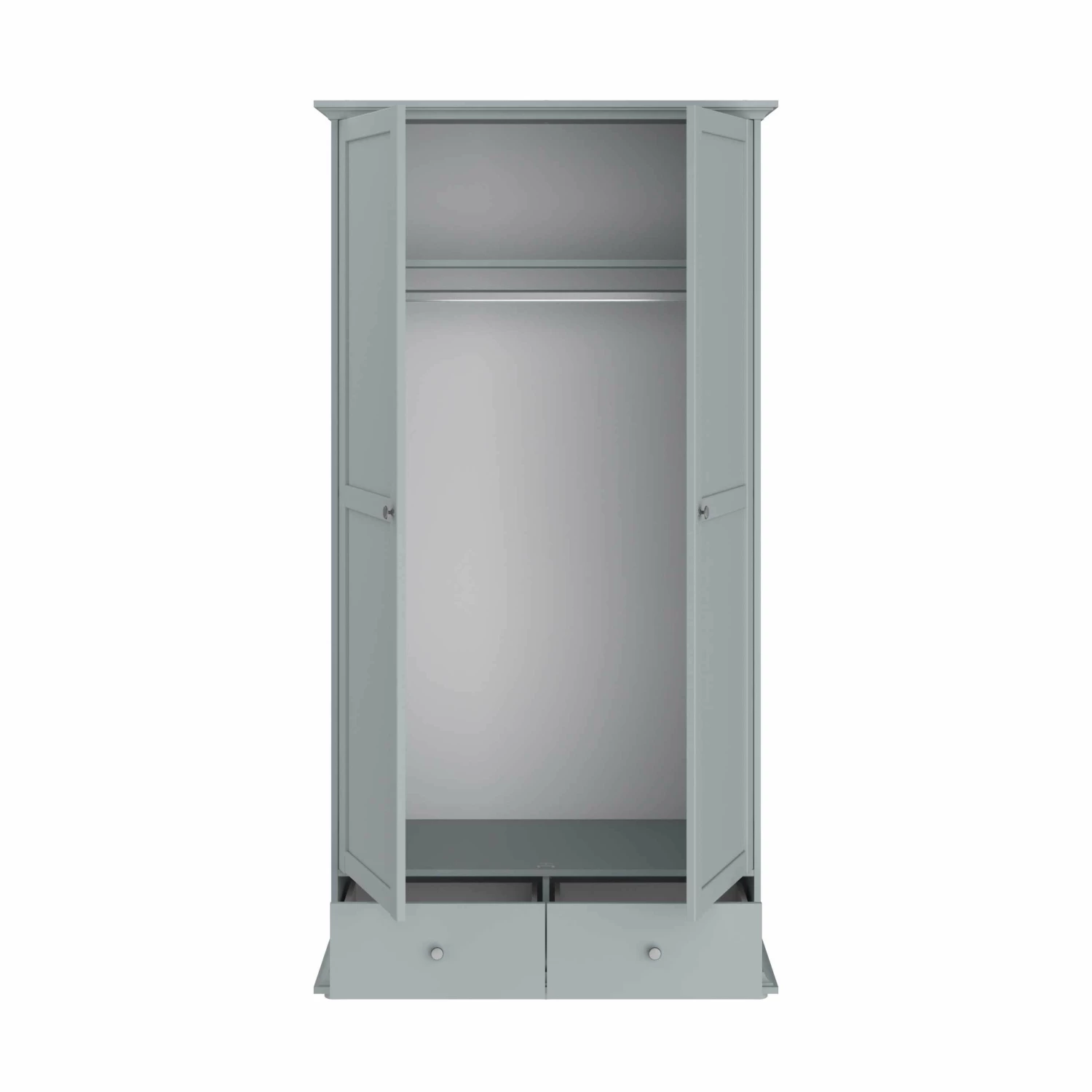 Armoire Morgane 105cm Avec 2 Portes - Gris 8 Armoire Morgane 105cm Avec 2 Portes - Gris – Image 8