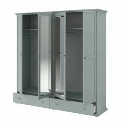 Armoire Morgane 199cm Avec 4 Portes & Miroir - Gris 12 Armoire Morgane 199cm Avec 4 Portes & Miroir - Gris -EMOB-MEUBLES Ventes 3840 A4PT D OUV 20190418011916 328e