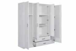 Armoire Ranya | 4 Portes, 2 Tiroirs | 180 X 58 X 198.5 | Couleur : Gris Clair -EMOB-MEUBLES Ventes 55040240 Ranya 04 9a3e