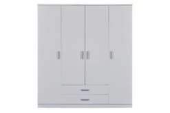 Armoire Ranya | 4 Portes, 2 Tiroirs | 180 X 58 X 198.5 | Couleur : Gris Clair -EMOB-MEUBLES Ventes 55040240 Ranya 05 068f