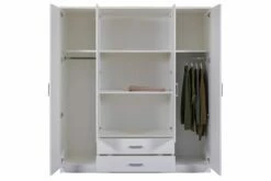 Armoire Ranya | 4 Portes, 2 Tiroirs | 180 X 58 X 198.5 | Couleur : Gris Clair -EMOB-MEUBLES Ventes 55040240 Ranya 06 cdf4