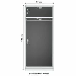 Armoire Tarn 80cm Avec 2 Portes - Blanc 7 Armoire Tarn 80cm Avec 2 Portes - Blanc -EMOB-MEUBLES Ventes 5609875078715 5 7c85