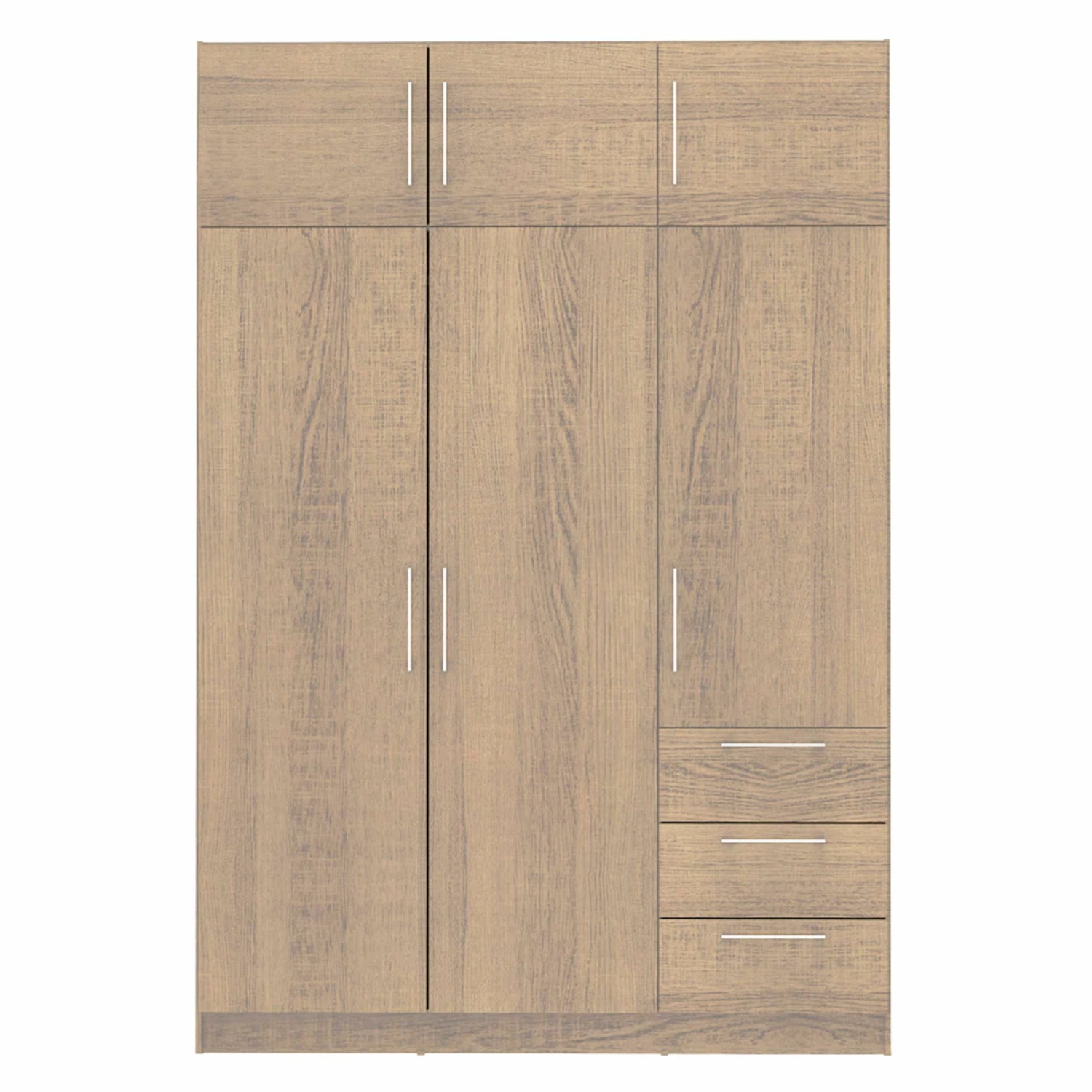 Armoire Noke 137cm Avec 6 Portes & 3 Tiroirs - Chêne 2 Armoire Noke 137cm Avec 6 Portes & 3 Tiroirs - Chêne – Image 2