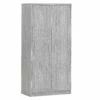 Armoire De Rangement Spacio 5 Tablettes/2 Portes - Chêne Gris