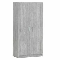 Armoire De Rangement Spacio 5 Tablettes/2 Portes - Chêne Gris