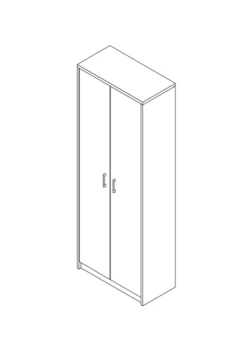 Armoire De Rangement Spacio 5 Tablettes/2 Portes - Chêne Gris 5 Armoire De Rangement Spacio 5 Tablettes/2 Portes - Chêne Gris -EMOB-MEUBLES Ventes 6142 9531