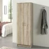 Armoire De Rangement Ray 60cm à 2 Portes Et 4 Tablettes - Chêne Sonoma