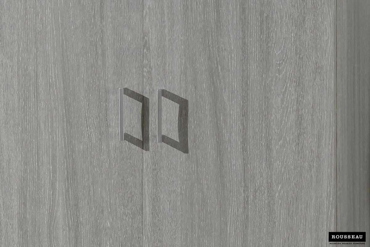 Armoire De Rangement Ray 80cm à 2 Portes Et 4 Tablettes - Chêne Gris 4 Armoire De Rangement Ray 80cm à 2 Portes Et 4 Tablettes - Chêne Gris – Image 4