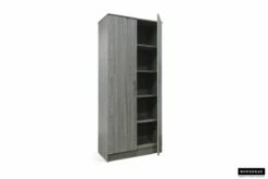 Armoire De Rangement Ray 80cm à 2 Portes Et 4 Tablettes - Chêne Gris 11 Armoire De Rangement Ray 80cm à 2 Portes Et 4 Tablettes - Chêne Gris -EMOB-MEUBLES Ventes 6405 5 w 2962
