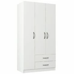 Armoire Furny Home" | 90cm De Large | 100% Mélamine | 3 Tiroirs | Blanc -EMOB-MEUBLES Ventes 756FRN3902 20 203 f596