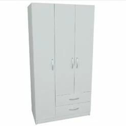 Armoire Furny Home" | 90cm De Large | 100% Mélamine | 3 Tiroirs | Blanc -EMOB-MEUBLES Ventes 756FRN3902 20 204 eaa4