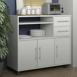 Desserte Cesar Pour Four à Micro-ondes - Blanc