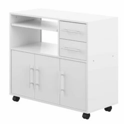 Desserte Cesar Pour Four à Micro-ondes - Blanc -EMOB-MEUBLES Ventes 8035A2121A80 Marius Low white 2 ef8d